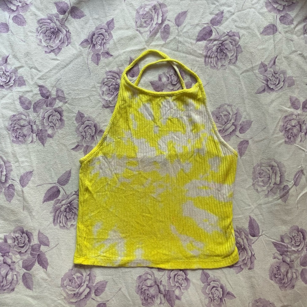 “Rare” Brandy Melville Yellow Tie Dye Tank